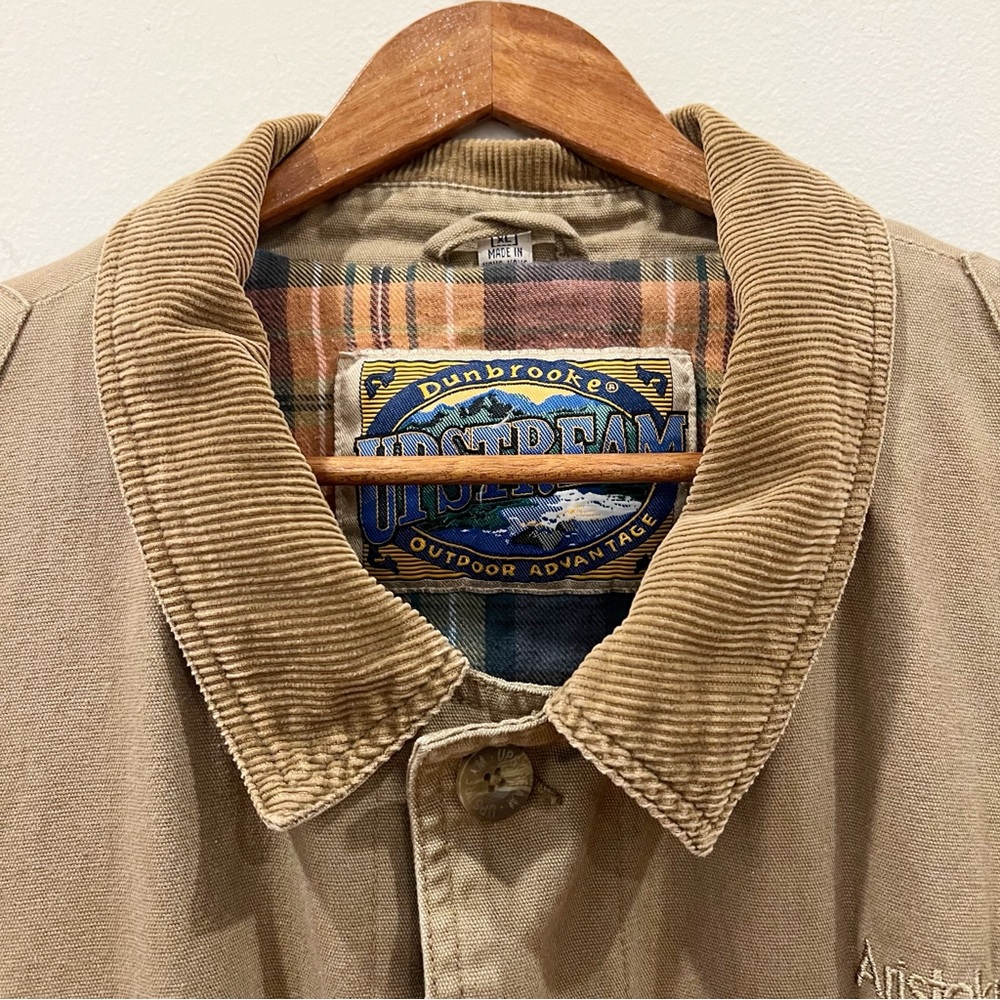 Vintage Dunbrooke Mens Barn Storm Chore Jacket Corduroy Collar XL Brown Coat - Picture 3 of 16